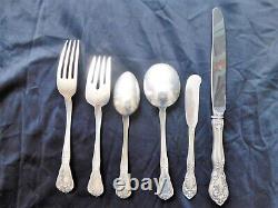 Vintage 1940 Alvin Chateau Rose Sterling 6 Piece Place Setting 235 grams No Mono