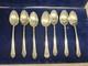 Vintage Alvin Pat 1933 R Sterling Silver Chased Romantique 7 Tea Spoon Set 186g