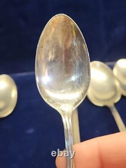 Vintage ALVIN PAT 1933 R Sterling Silver Chased Romantique 7 Tea Spoon Set 186g