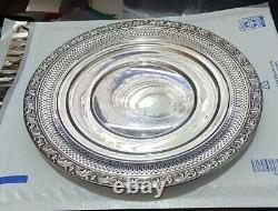 Vintage ALVIN STERLING SILVER 9 Inches In Diameter Plate 151.6 Grams (C950)