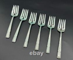 Vintage Alvin 1939 Sterling Silver Chapel Bells Salad / Dessert Forks Set of 6