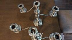 Vintage Alvin 3 Light Candelabra Weighed Sterling Silver (S258) Pair