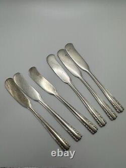 Vintage Alvin Chapel Bells Sterling Silver Individual Butter Knives 156.77g