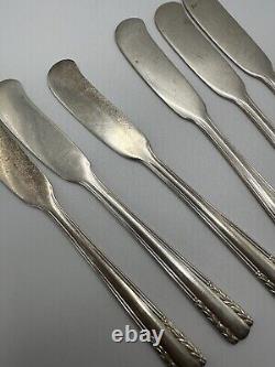 Vintage Alvin Chapel Bells Sterling Silver Individual Butter Knives 156.77g