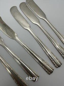 Vintage Alvin Chapel Bells Sterling Silver Individual Butter Knives 156.77g