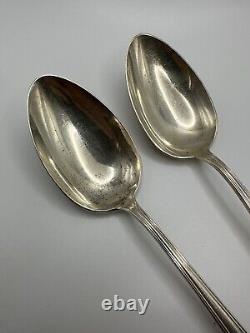 Vintage Alvin Chapel Bells Sterling Silver Serving Spoons 128.36g