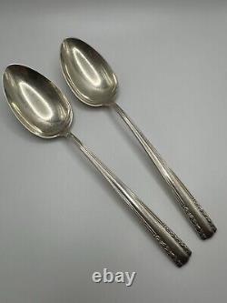 Vintage Alvin Chapel Bells Sterling Silver Serving Spoons 128.36g