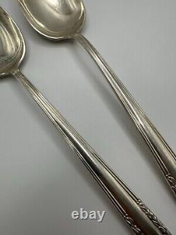 Vintage Alvin Chapel Bells Sterling Silver Serving Spoons 128.36g