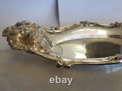 Vintage Alvin/Gorham Sterling Silver Old Orange Blossom Bread Tray Rare 13.5x6.5