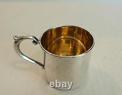 Vintage Alvin Lullaby Sterling Silver & Partial Gilt Baby Cup