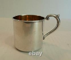 Vintage Alvin Lullaby Sterling Silver & Partial Gilt Baby Cup