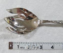 Vintage Alvin Sterling Silver Bridal Rose Pierced Serving Spoon No Mono 84 Grams