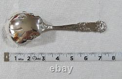 Vintage Alvin Sterling Silver Bridal Rose Pierced Serving Spoon No Mono 84 Grams