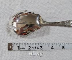 Vintage Alvin Sterling Silver Bridal Rose Pierced Serving Spoon No Mono 84 Grams