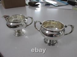 Vintage Alvin Sterling Silver Creamer and Sugar Bowl Set (S209)