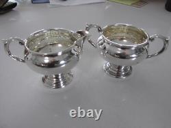 Vintage Alvin Sterling Silver Creamer and Sugar Bowl Set (S209)