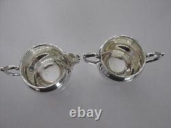 Vintage Alvin Sterling Silver Creamer and Sugar Bowl Set (S209)