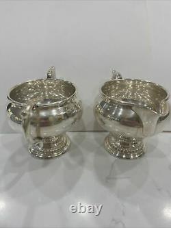 Vintage Alvin Sterling Silver Creamer and Sugar Bowl from the 1940's S239 142g