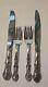 Vintage Alvin Sterling Silver French Scroll Fork And Knives Lot Of 4 221 Grams