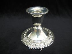 Vintage Alvin Sterling Silver & Glass Compote With Ruffled Rim, 5 1/2 T X 8 D