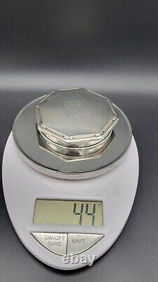 Vintage Alvin Sterling Silver Lid Vanity Powder Glass Jar