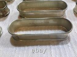 Vintage Alvin Sterling Silver Napkin Ring N60 No Monogram Lot of 13
