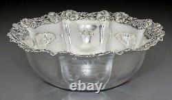 Vintage Alvin Sterling Silver Presentation Bowl 9 7/8in 430 GRAMS Circa 1900