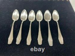 Vintage Alvin Sterling Silver Tea Spoons Monogrammed 6 Pieces 110.5 Grams DS30