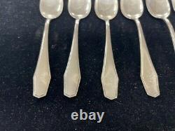 Vintage Alvin Sterling Silver Tea Spoons Monogrammed 6 Pieces 110.5 Grams DS30