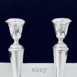 Vintage Alvin Weighted 925 Sterling Silver Candle Sticks Holder A+ Cond'! 9.5