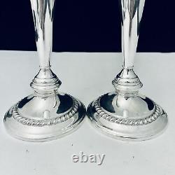 Vintage Alvin Weighted 925 Sterling Silver Candle Sticks Holder A+ Cond'! 9.5