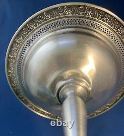 Vintage Alvin sterling silver cement filled with rod pedestal candy dish S206