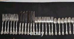 Vintage Chateau Rose Alvin Sterling Silver Flatware Set, 24 pcs