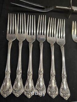 Vintage Chateau Rose Alvin Sterling Silver Flatware Set, 24 pcs