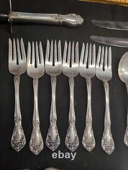Vintage Chateau Rose Alvin Sterling Silver Flatware Set, 24 pcs