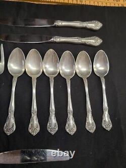 Vintage Chateau Rose Alvin Sterling Silver Flatware Set, 24 pcs