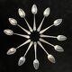 Vintage Lot Of 12 Sterling Alvin 4 Espresso Chocolate Dessert Spoons Coffee Jb7
