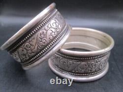 Vintage Lot of 2 Alvin Sterling Silver Napkin Rings #3A