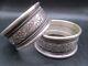 Vintage Lot Of 2 Alvin Sterling Silver Napkin Rings #3a