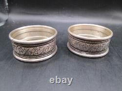 Vintage Lot of 2 Alvin Sterling Silver Napkin Rings #3A