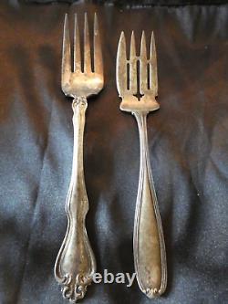 Vintage Pair Sterling Cold Meat Forks Cmf 147 Grams Westmorland Alvin