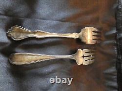 Vintage Pair Sterling Cold Meat Forks Cmf 147 Grams Westmorland Alvin