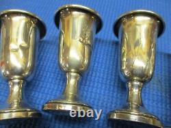 Vintage Set Of Eight Alvin Sterling Sliver Cordial Cups