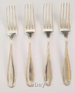 Vintage Set of 4 Alvin William Penn Sterling Silver Dinner Fork w Monogram