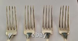 Vintage Set of 4 Alvin William Penn Sterling Silver Dinner Fork w Monogram