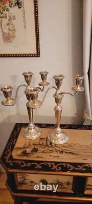 Vintage Sterling Silver Candelabras Alvin Pattern S258