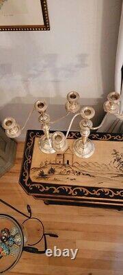 Vintage Sterling Silver Candelabras Alvin Pattern S258