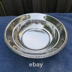 Vintage Sterling Silver Candy Dish Soup Bowl Made By Alvin 9 1/4 Dia Beautiful