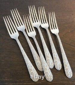 Vintage Sterling Silver Flatware ALVIN / GORHAM BRIDAL BOUQUET 30 Piece Set