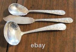 Vintage Sterling Silver Flatware ALVIN / GORHAM BRIDAL BOUQUET 30 Piece Set